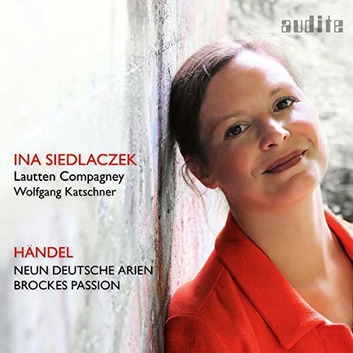 CD cover featuring a portrait of singer Ina Siedlaczek in red.