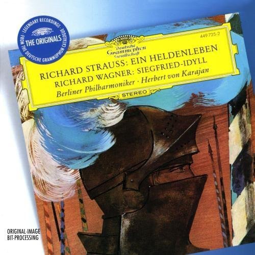 CD cover featuring a knight’s helmet and text by Strauss and Wagner.