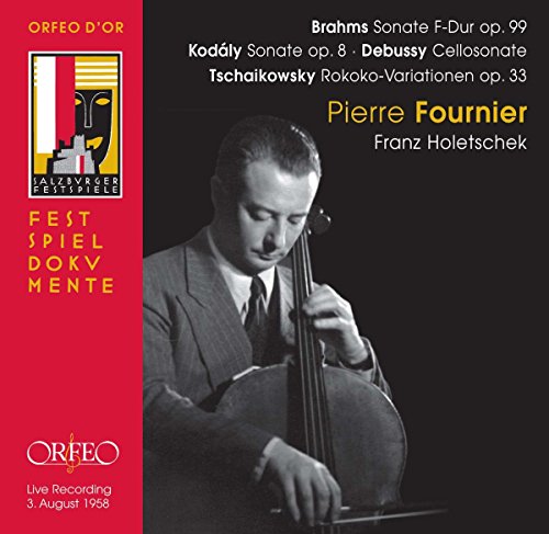 CD cover featuring cellist Pierre Fournier and composers’ names.