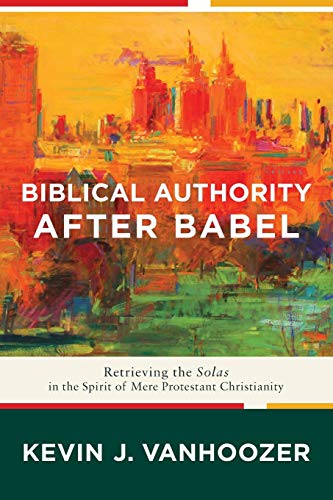 Book cover with abstract painting of a city and bold red title text.