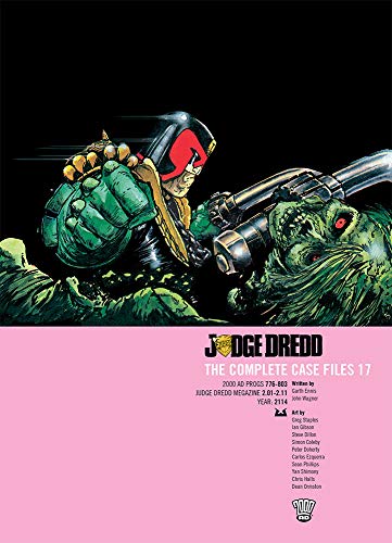 Judge Dredd comic book cover featuring a futuristic lawman and mutant.