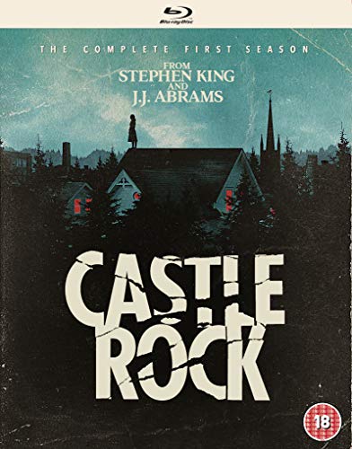 Blu-ray cover for "Castle Rock" featuring a house and silhouetted figure.