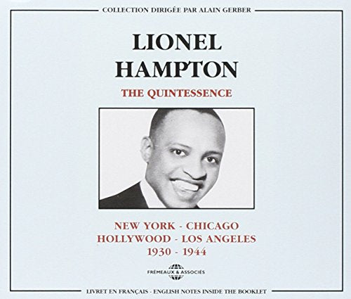 CD cover for Lionel Hampton’s “The Quintessence” featuring his portrait.