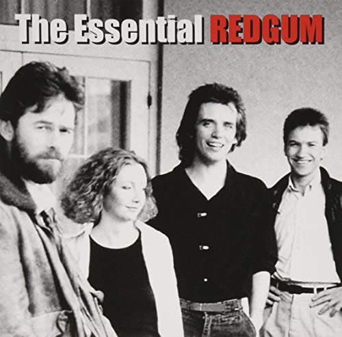 CD cover for Redgum’s “The Essential Redgum” featuring a black and white band portrait.