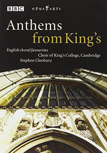 DVD cover for "Anthems from King's" featuring a cathedral archway.