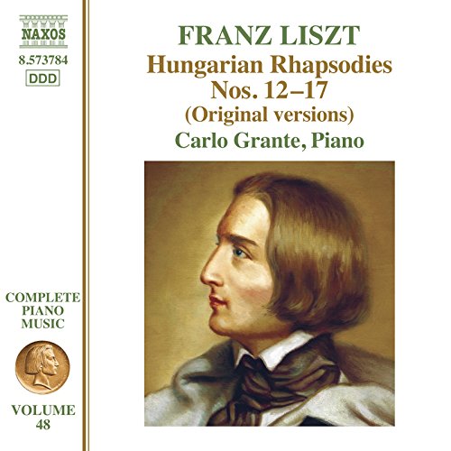 CD cover featuring a portrait of composer Franz Liszt playing piano.