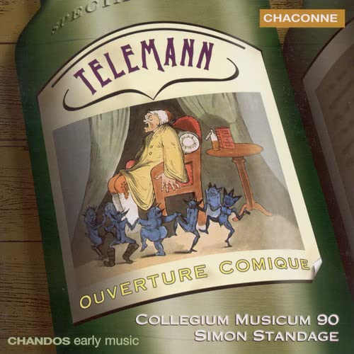 CD cover for Telemann’s Orchestral Works by Collegium Musicum 90.