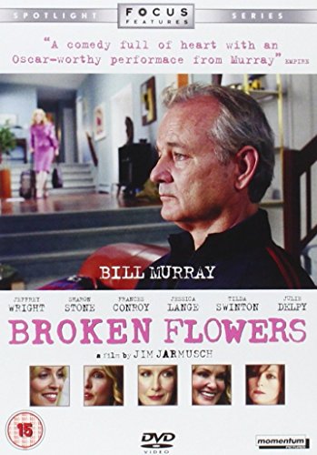 DVD cover for "Broken Flowers" starring Bill Murray, with portraits below.