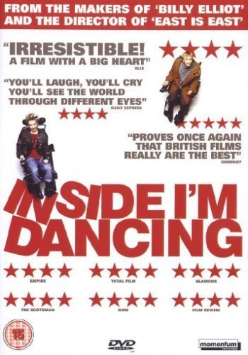 DVD cover for "Inside I'm Dancing" featuring a person in a wheelchair.