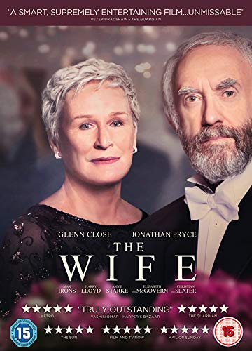 DVD cover featuring Glenn Close and Jonathan Pryce, titled "The Wife".