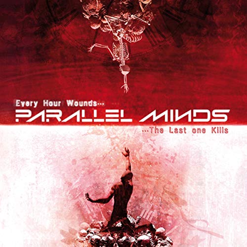 CD cover with skeletal figures, red tones, and reaching human silhouettes.