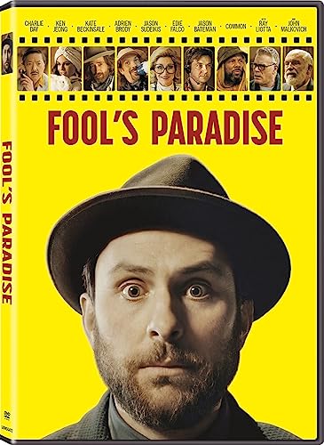 DVD cover for "Fool's Paradise" featuring Charlie Day in a hat.
