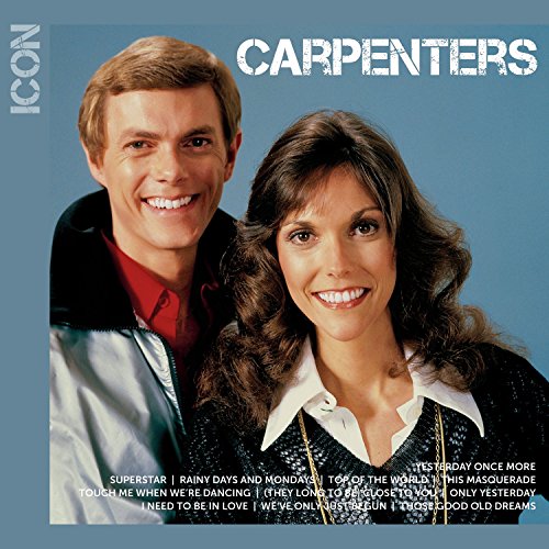 Carpenters duo portrait on album cover, with song titles listed below.