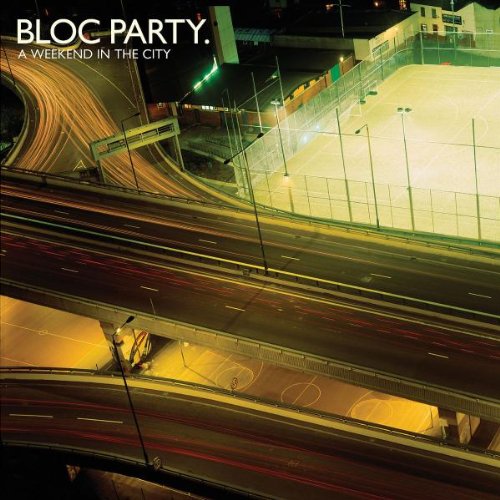 Bloc Party album cover, "A Weekend in the City," showing a nighttime highway.