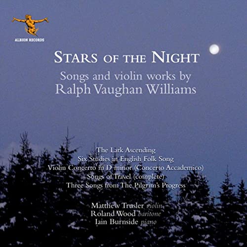 CD cover for Vaughan Williams’ “Stars of the Night” with night sky imagery.