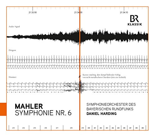 CD cover for Mahler's Symphony No. 6, featuring waveform graphics.