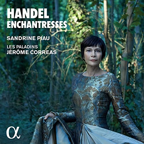 CD cover featuring Sandrine Piau’s portrait amidst a forest scene.