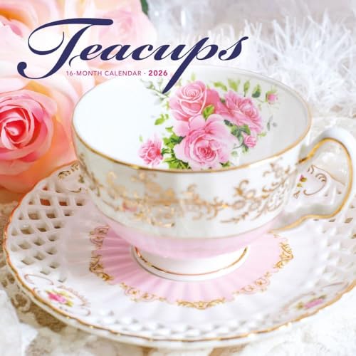 Teacups Square Wall Sunday Start Calenda