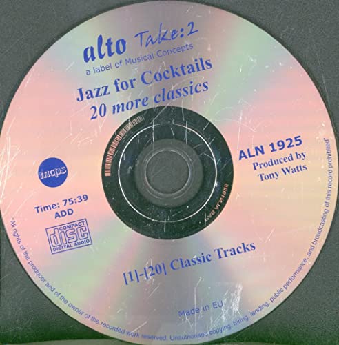 Silver CD labeled “Jazz For Cocktails Take:2” with text and barcode.