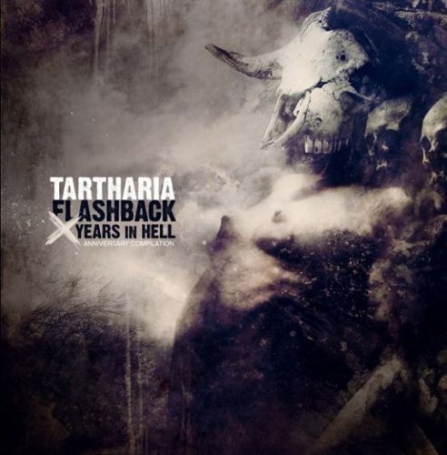 Dark album cover with skulls, a face, and the text "Flashback - X Years In Hell".