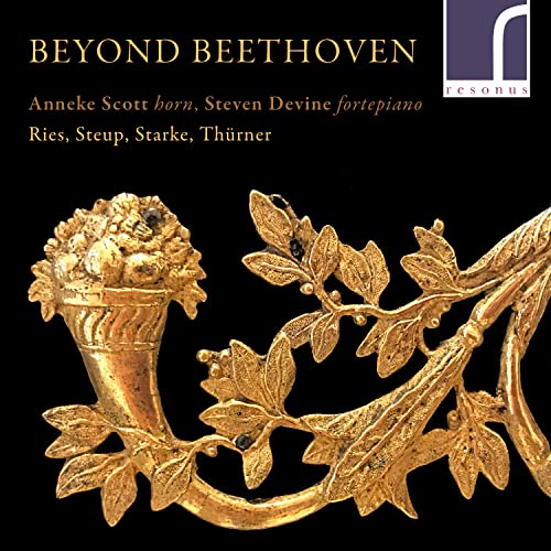 CD cover: gold horn and foliage against a dark background.