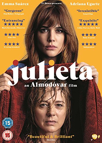 DVD cover for "Julieta" featuring two women with serious expressions.