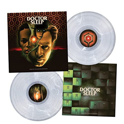 “Doctor Sleep” soundtrack vinyl record with cover art and two clear discs.