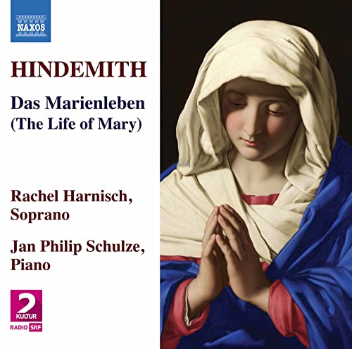 CD cover for Hindemith’s “Das Marienleben” featuring a painting of Mary.