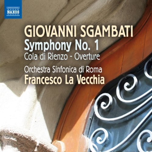 CD cover for Sgambati’s Symphony No. 1, featuring architectural detail.
