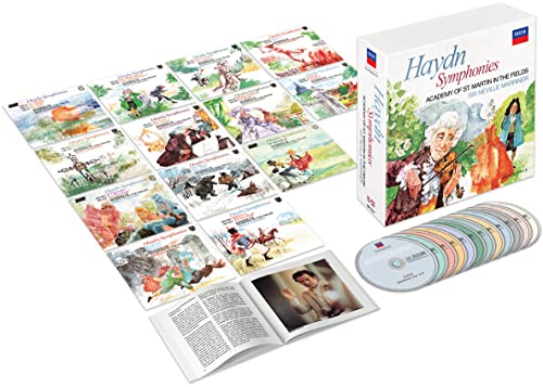 Haydn symphonies CD box set with illustrated cover and multiple discs.