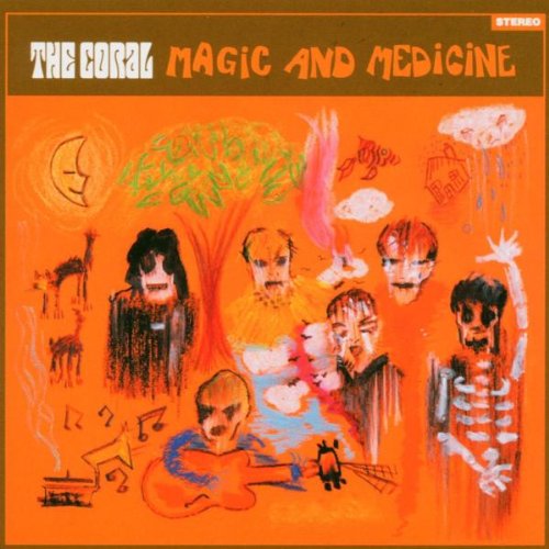 Album cover for "Coral - Magic and Medicine" with painted figures and symbols.