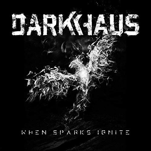 Darkhaus album cover: a phoenix made of light against a black background.