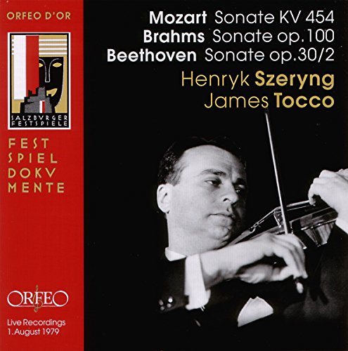 CD cover featuring violinist Henryk Szeryng with pianist James Tocco.