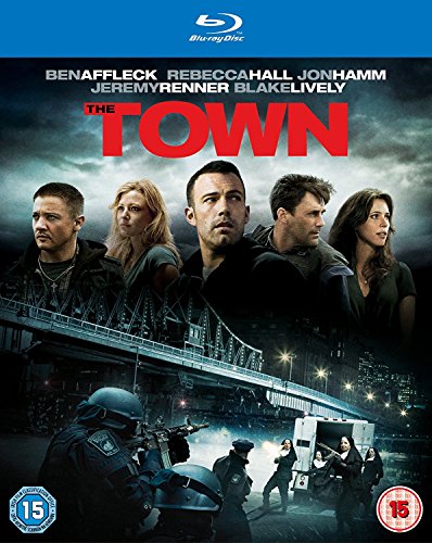 “The Town” Blu-ray cover with cast photos and a bank heist scene.