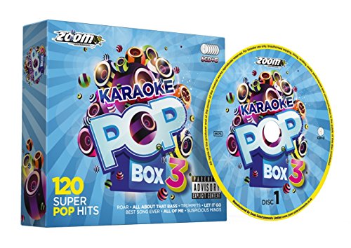 Zoom Karaoke Pop Box 3, a six-CD set with colorful graphics.