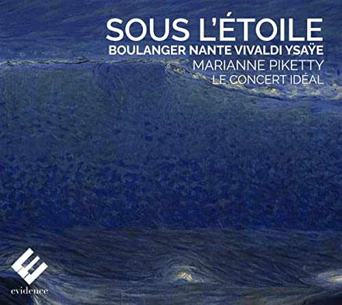 CD cover for Marianne Piketty’s “Sous L’étoile” with blue abstract waves.