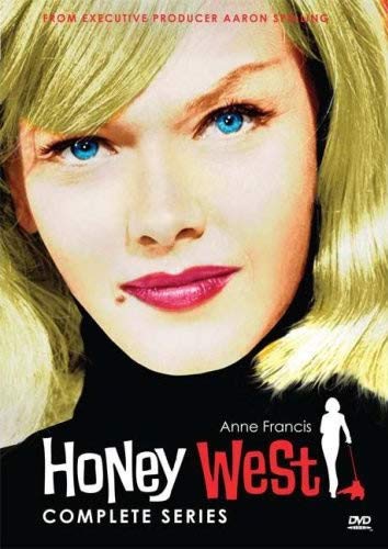 DVD cover featuring actress Anne Francis as Honey West, close-up portrait.