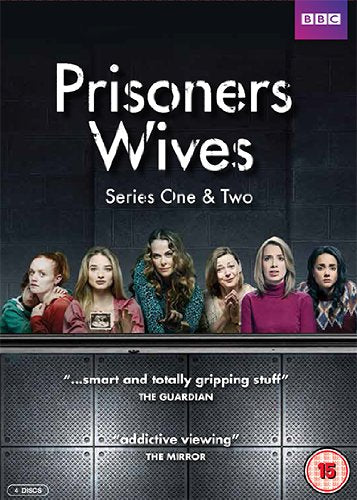 DVD cover for Prisoners' Wives Series One and Two featuring six women in front.