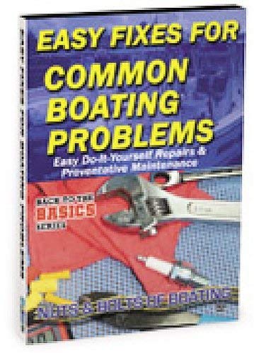 DVD cover for boating repairs, showing a wrench on red fabric.