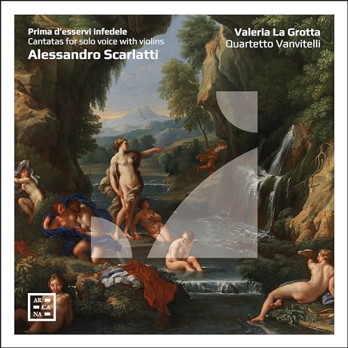 CD cover featuring a classical painting of figures in a lush, rocky landscape.