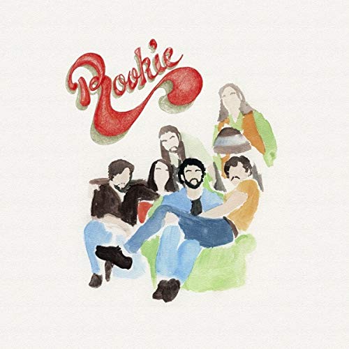 Watercolor painting of a group of people, with the title "Rookie" above.