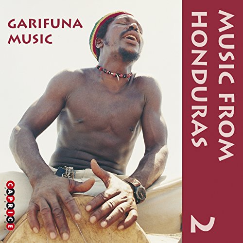 CD cover: Man playing a drum, text “Music from Honduras Vol. 2”.