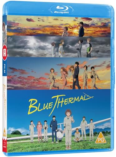Blue Thermal" Blu-ray cover featuring anime characters in a landscape.