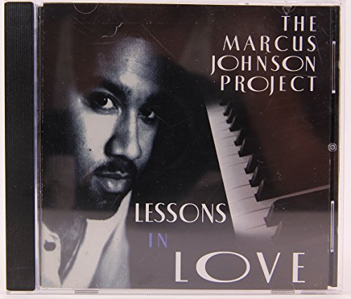 CD case featuring Marcus Johnson’s portrait and a piano keyboard.