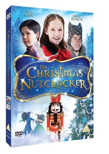 DVD cover for The Christmas Nutcracker featuring two children, a man, and a nutcracker.