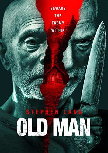 DVD cover for "Old Man" featuring a stern man and a cabin.