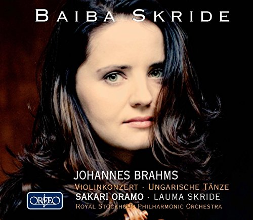 CD cover featuring violinist Baiba Skride with text details.