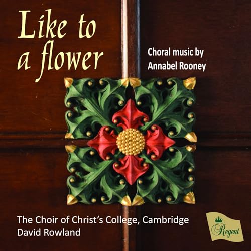 CD cover for “Like to a flower” featuring carved floral design.