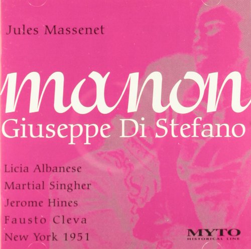 CD cover for "Manon" opera featuring Di Stefano, Albanese, and others.