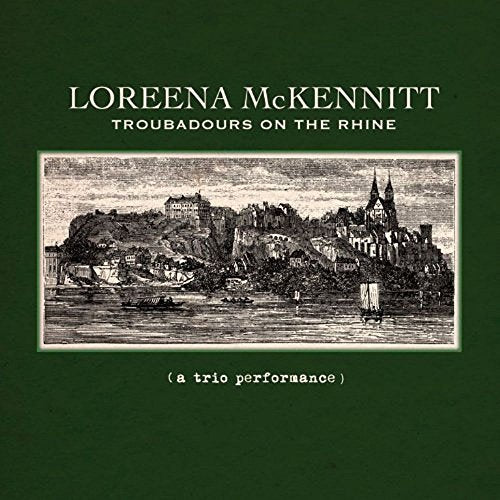 Loreena McKennitt album cover: a sketched medieval town scene.